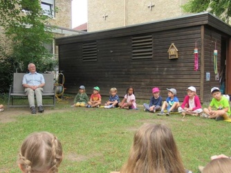 Verabschiedung von Pater Fritz im Kindergarten ULF