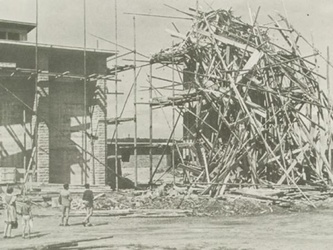 Turm nach dem Orkan 6.8.1954