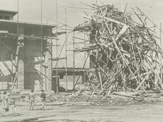 Turm nach dem Orkan 6.8.1954