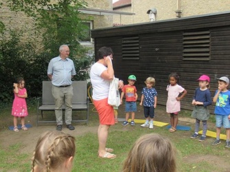 Verabschiedung von Pater Fritz im Kindergarten ULF