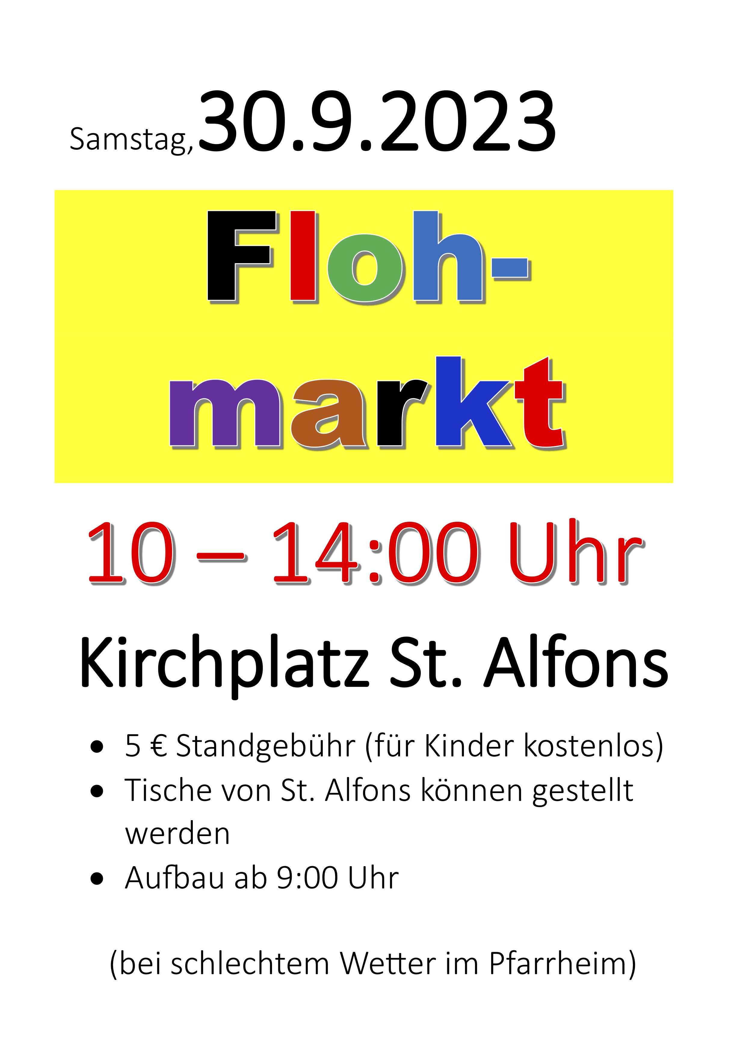 Plakat Flohmarkt 2